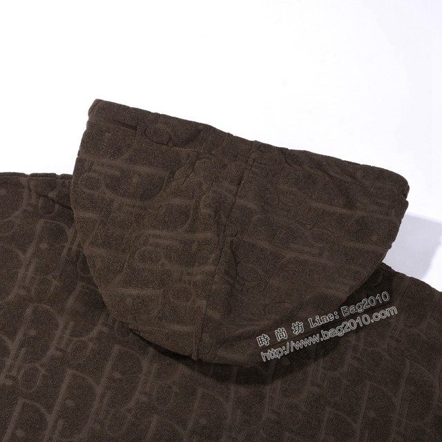 Dior專櫃迪奧2023FW新款毛巾提花連帽衛衣 男女同款 tzy2968